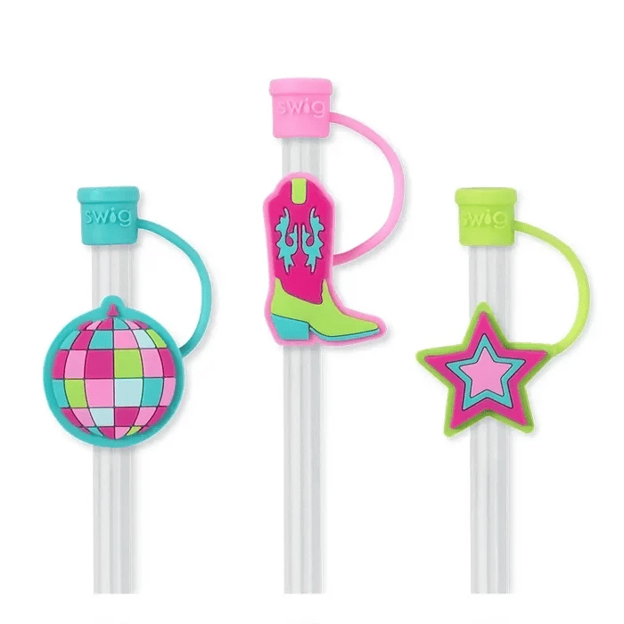 Disco Cowgirl Straw Toppers