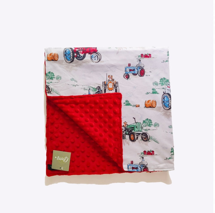 Doggone Tractor Baby Blanket