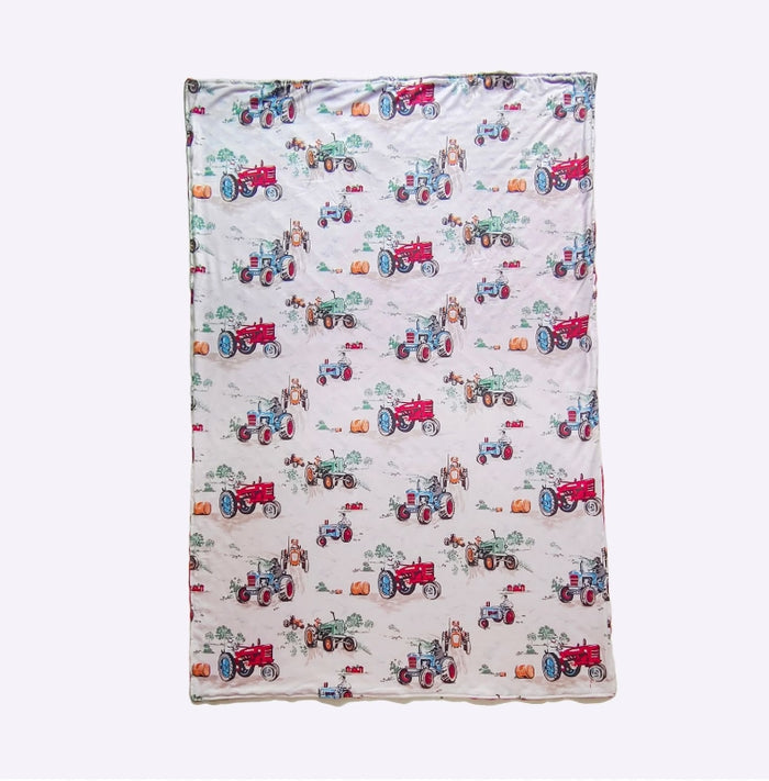Doggone Tractor Baby Blanket