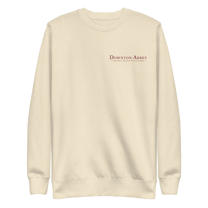 Downton Abbey Art Deco graphic crewneck sweatshirt close up