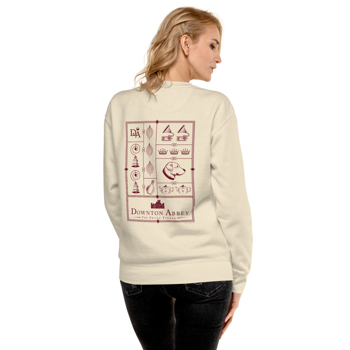 Downton Abbey themed fleece pullover sweatshirt