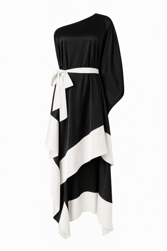 Edge Satin Hi-Low Caftan