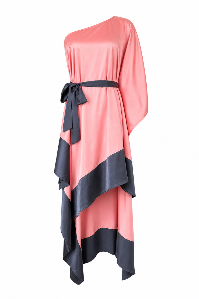Edge Satin Hi-Low Caftan