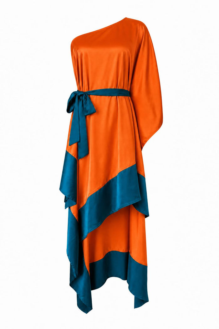 Edge Satin Hi-Low Caftan