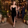 Elle Dress velvet slip dress
