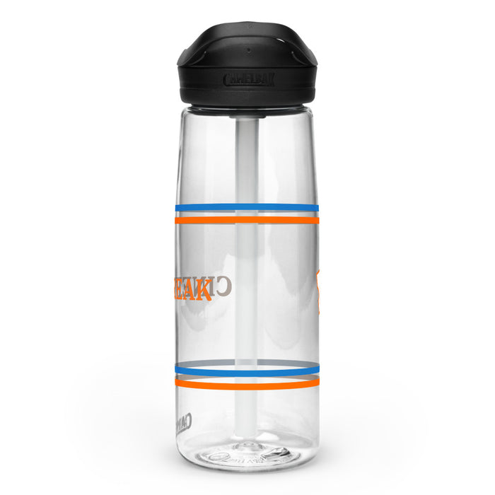 Blue Fandango Cinefreak water bottle shown outdoors, highlighting everyday use for movie lovers