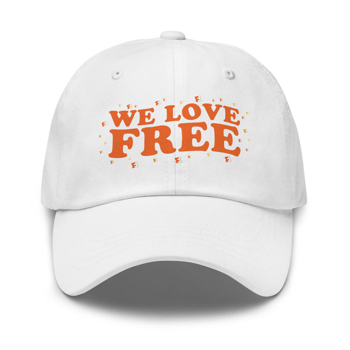 Fandango Dad Hat Whimsical We Love Free front view