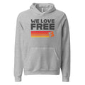 Fandango Retro We Love Free Hoodie front view
