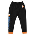 Fandango logo joggers in heather gray displayed flat, showing the adjustable elastic waistband and cuffed legs