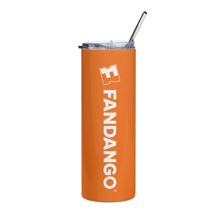 Fandango stainless steel tumbler in glossy finish with the official Fandango logo