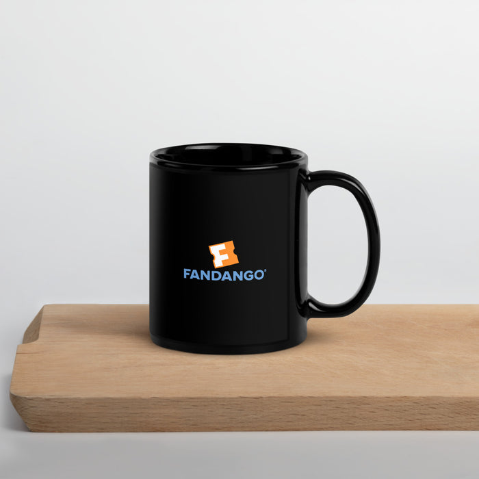 Side view of the Fandango movie fan mug resting on a neutral surface