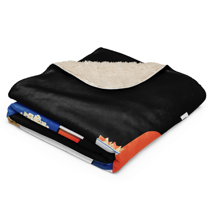 Front view of the 50x60 inch Fandango movie blanket spread out