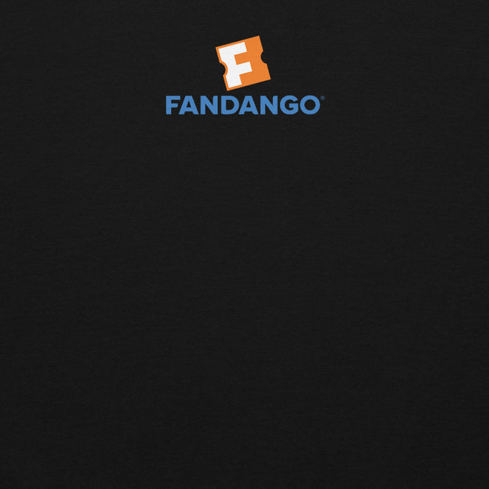 Back view of the solid black Fandango hooded sweatshirt with a smooth finish
