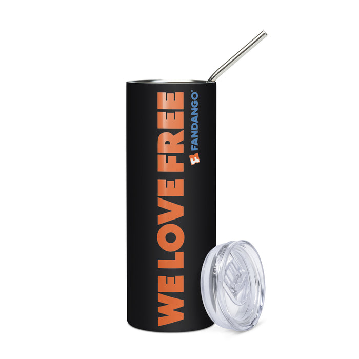 Official Fandango movie fan travel mug in sleek stainless steel