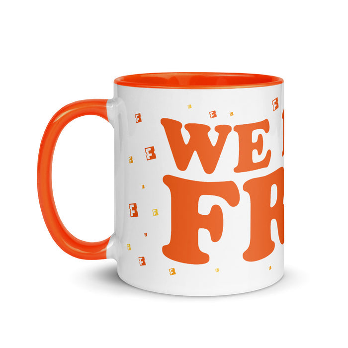 Fandango Two-Tone Mug Whimsical We Love Free front view