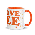 Fandango Two-Tone Mug Whimsical We Love Free interior and handle detail