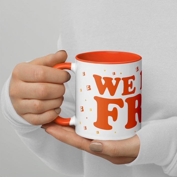 Fandango Two-Tone Mug Whimsical We Love Free lifestyle view