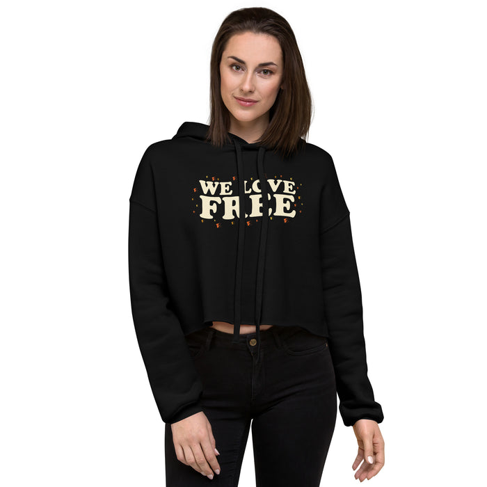 Fandango Women's Crop Hoodie Whimsical We Love Free detail view