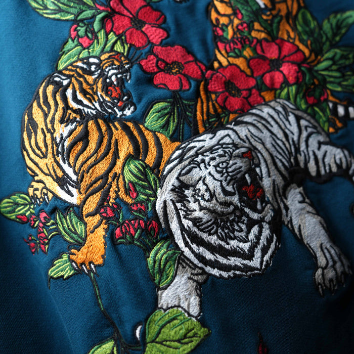 Forest Ambush Embroidery Cotton T-Shirt