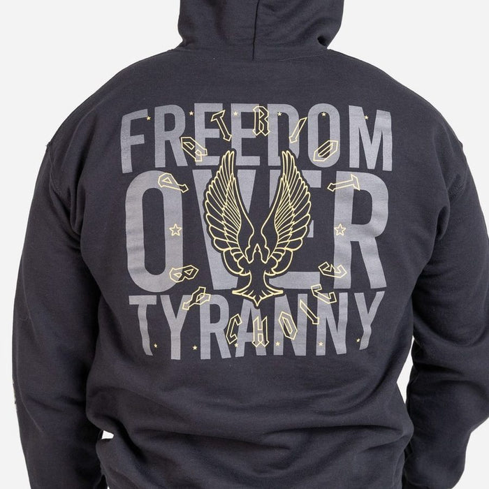 Grunt Style Freedom Over Tyranny Hoodie - Black artwork