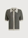 Gaelle Polo Knit Top