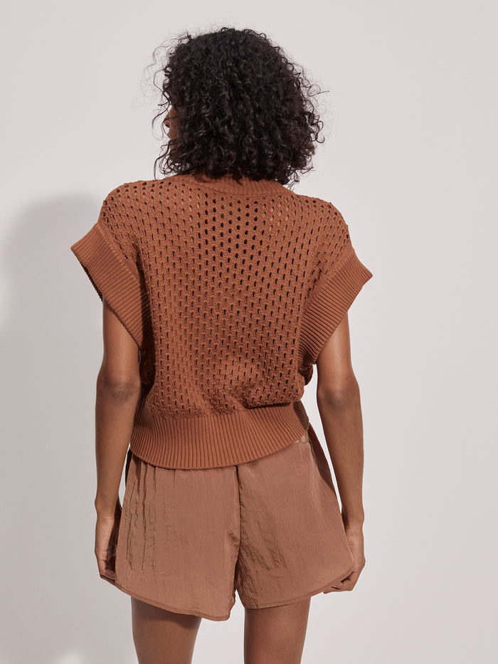 Rawhide|Gaines Half Zip Knit Rawhide, beige textured knit with a half-zip collar and long sleeves.