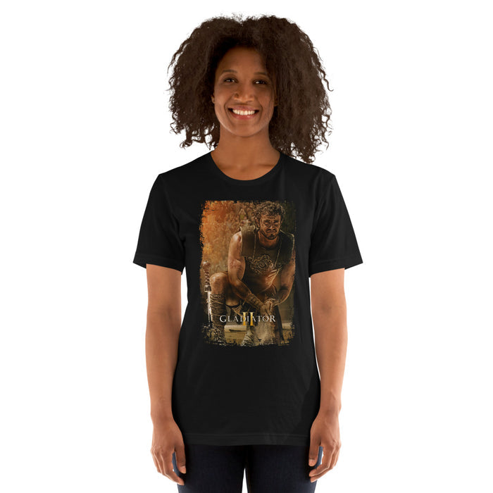 Back view of the solid black crewneck t-shirt showing the clean, unprinted finish