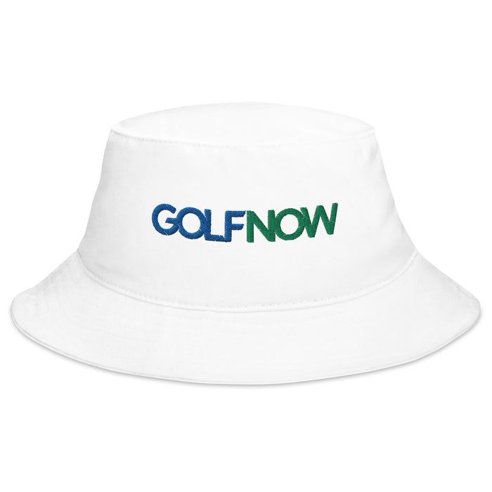 GolfNow Bucket Hat in white front view
