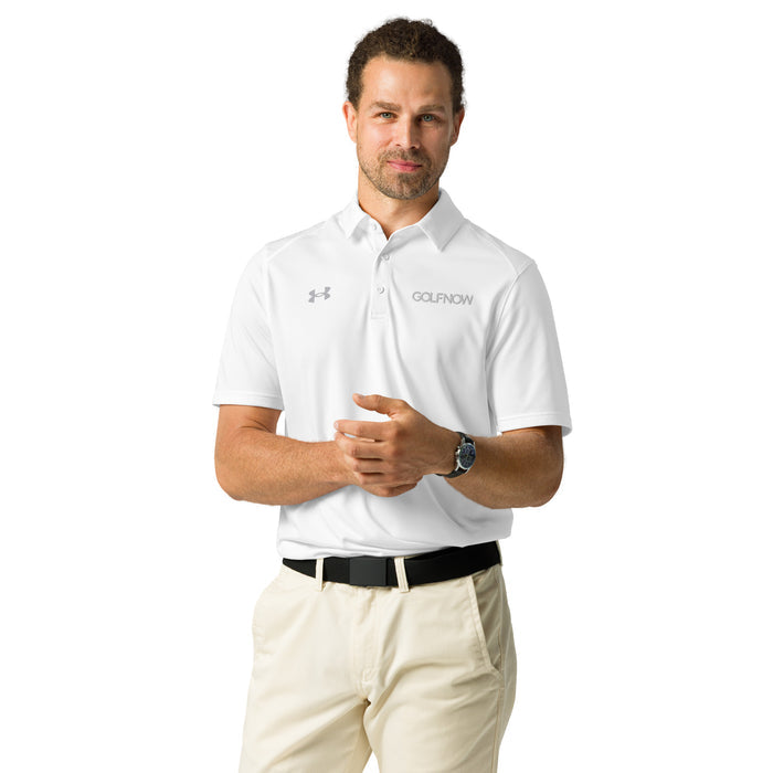 GolfNow Under Armour Men's Polo brand logo close-up
