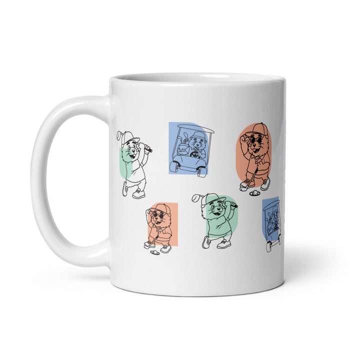 GolfNow White Mug Gopher Collage lifestyle shot