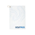 GolfPass Golf Towel Logo featuring soft microfiber and hanging grommet