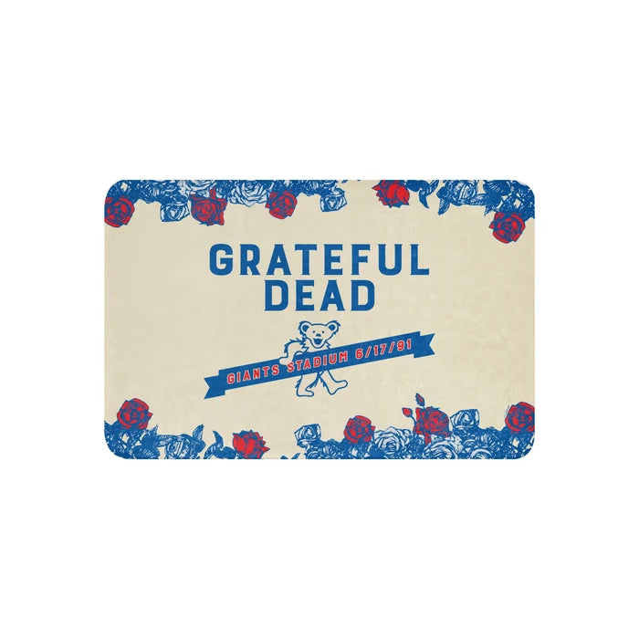 Grateful Dead Giants Stadium Sherpa Blanket folded showing concert artwork
