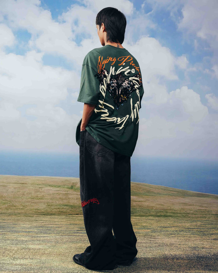 Green Alpha Descent T-Shirt - Backprint