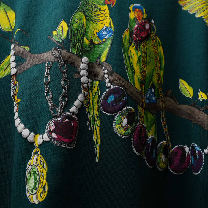 Premium Green Birds and Bling Streetwear T-Shirt