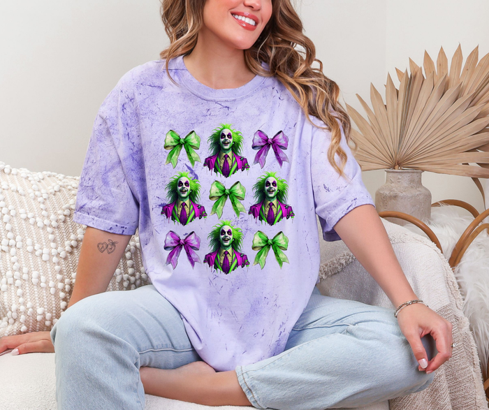 Green & Purple coquette- Comfort Colors Tee