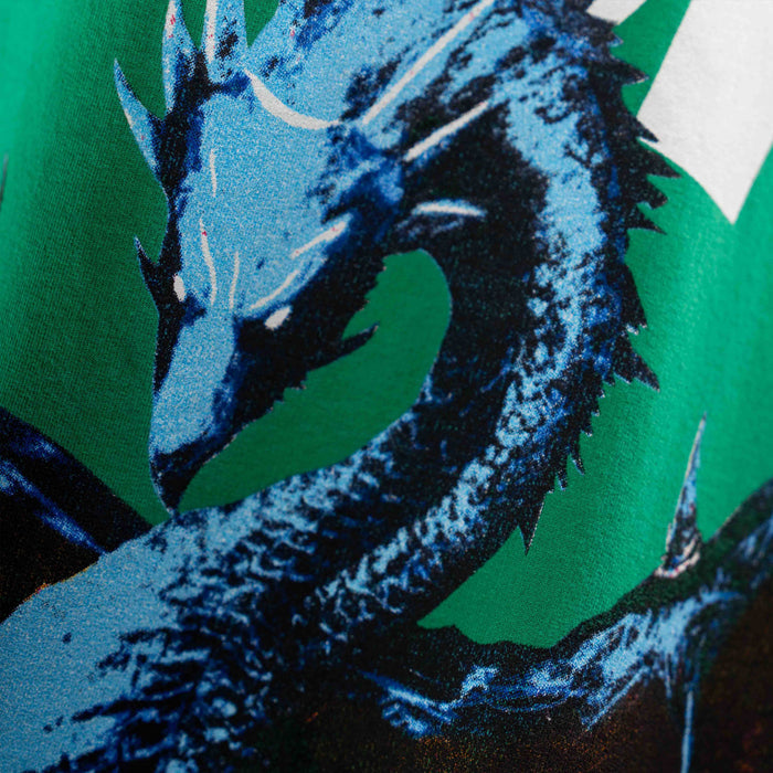 Green oversized premium t-shirt dragon statement