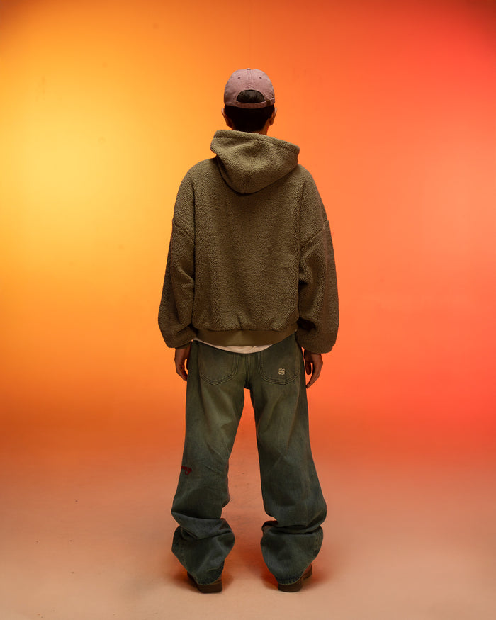 Green Sherpa Hoodie
