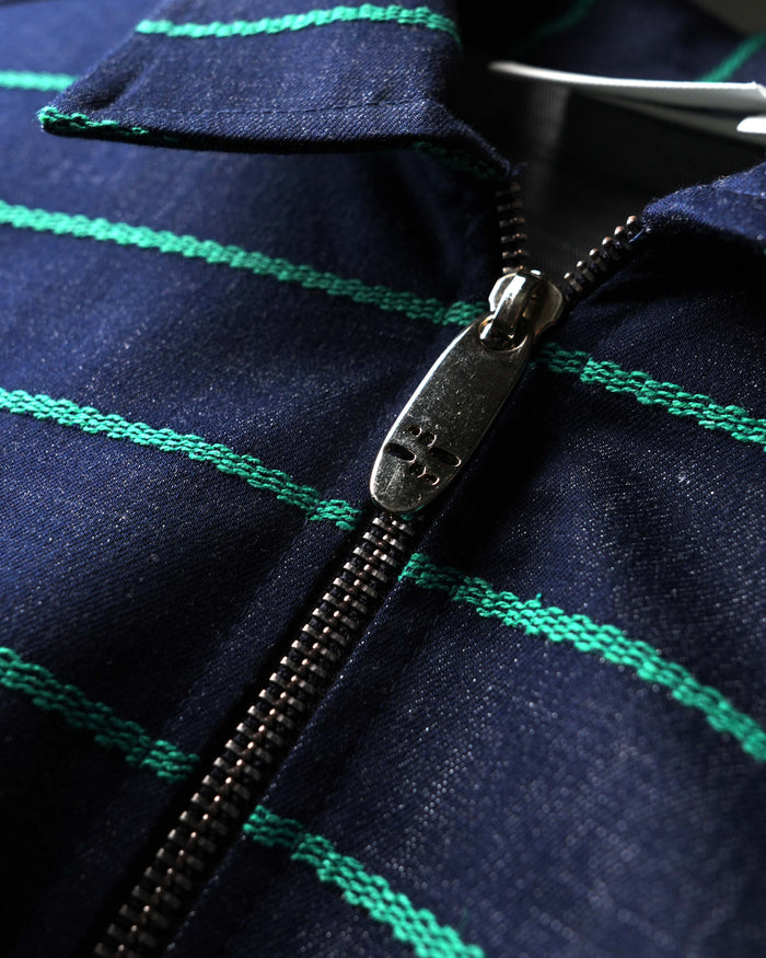 Cotton Denim Full Sleeve Quarter Zipper