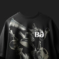 GREY CHECKMATE T-SHIRT 3D WITH CHESS PIECE GRAPHIC PRINT