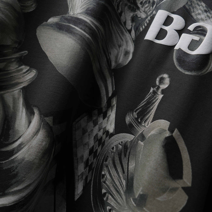 Streetwear Style Overall Chess Design Oversized T-Shirt
