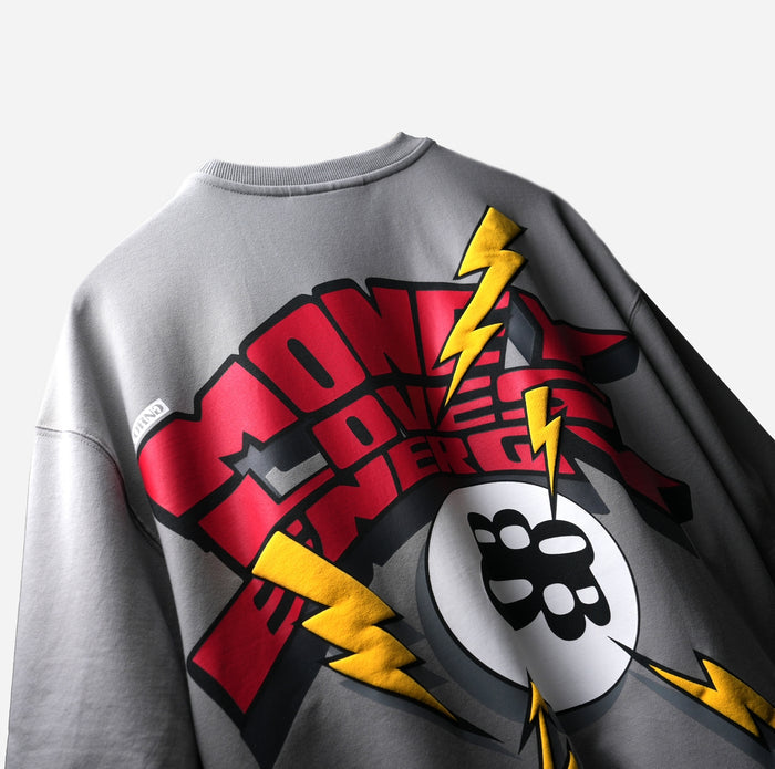 GREY ENERGY T-SHIRT - Oversized T-Shirt