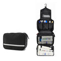 Water-resistant hanging travel toiletry organizer bag