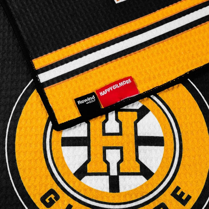 Happy Gilmore 18 Golf Towel folded for golf bag display