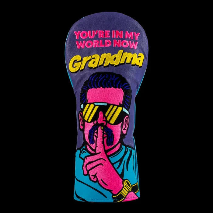Happy Gilmore Grandma golf driver cover front view
