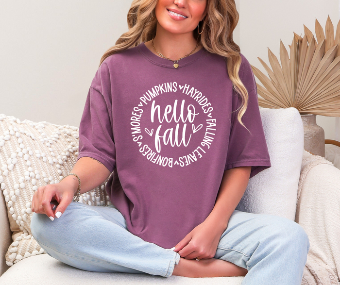 Hello Fall- Comfort Colors Tee