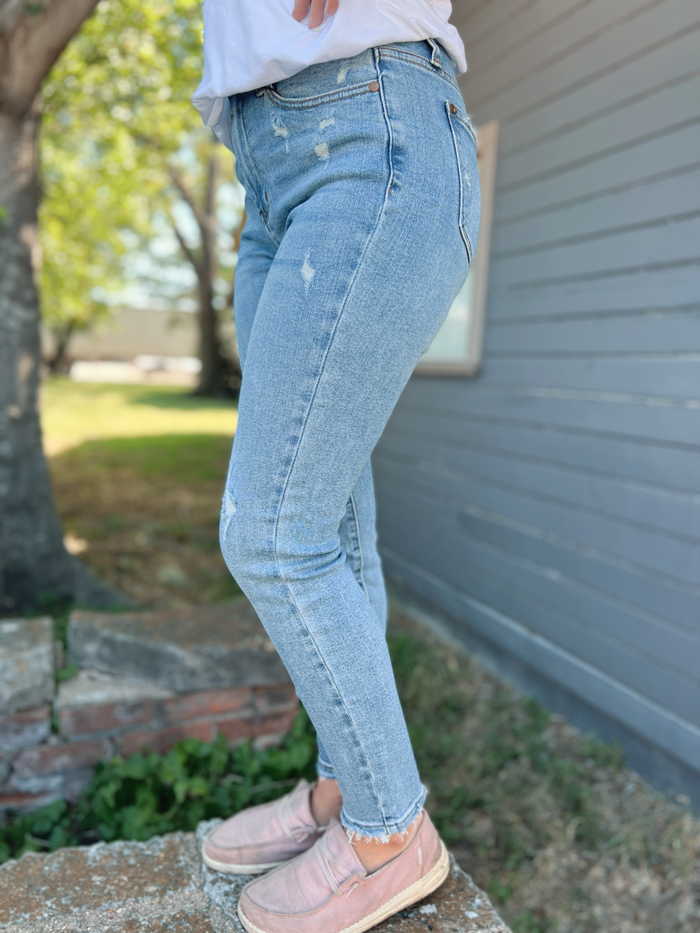 High Rise Distressed Jeans