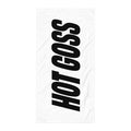 Hot Goss Beach Towel flat lay view