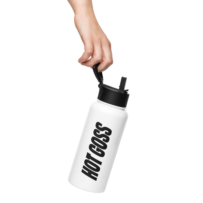 Hot Goss Water Bottle lifestyle view showcasing size and handle
