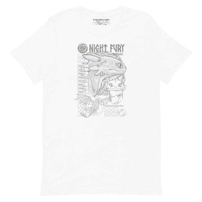 White crew-neck t-shirt featuring a bold Toothless graphic and the text Legends Are Real centered on the front