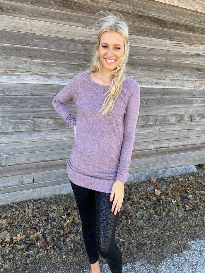 Mauve Ribbed Tunic